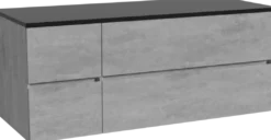 Storke Edge badkamermeubel met Panton wastafelblad voor waskom(men)