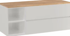 Storke Edge badkamermeubel met Panton wastafelblad voor waskom(men)