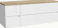 Storke Edge badkamermeubel met Panton wastafelblad voor waskom(men)