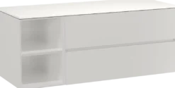 Storke Edge badkamermeubel met Tavola wastafelblad voor waskom(men)