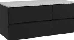 Storke Edge badkamermeubel met Tavola wastafelblad voor waskom(men)