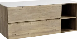 Storke Edge badkamermeubel met Tavola wastafelblad voor waskom(men)
