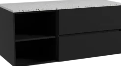 Storke Edge badkamermeubel met Tavola wastafelblad voor waskom(men)