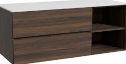 Storke Edge badkamermeubel met Tavola wastafelblad voor waskom(men)