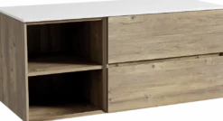 Storke Edge badkamermeubel met Tavola wastafelblad voor waskom(men)