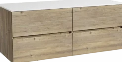 Storke Edge badkamermeubel met Tavola wastafelblad voor waskom(men)