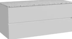Storke Edge badkamermeubel met Tavola wastafelblad voor waskom(men)