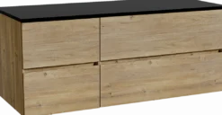 Storke Edge badkamermeubel met Panton wastafelblad voor waskom(men)