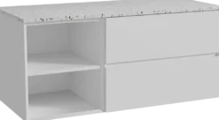 Storke Edge badkamermeubel met Tavola wastafelblad voor waskom(men)