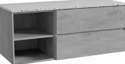 Storke Edge badkamermeubel met Tavola wastafelblad voor waskom(men)