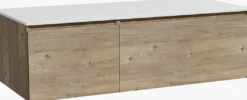 Storke Edge badkamermeubel met Tavola wastafelblad voor waskom(men)