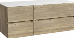 Storke Edge badkamermeubel met Tavola wastafelblad voor waskom(men)