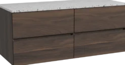 Storke Edge badkamermeubel met Tavola wastafelblad voor waskom(men)