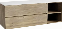 Storke Edge badkamermeubel met Tavola wastafelblad voor waskom(men)