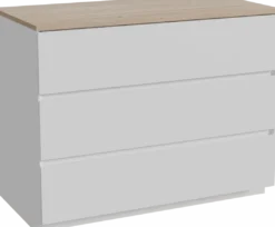 Storke Edge badkamermeubel met Panton wastafelblad voor waskom(men)