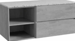 Storke Edge badkamermeubel met Tavola wastafelblad voor waskom(men)