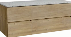 Storke Edge badkamermeubel met Tavola wastafelblad voor waskom(men)
