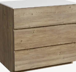 Storke Edge badkamermeubel met Tavola wastafelblad voor waskom(men)