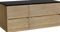 Storke Edge badkamermeubel met Panton wastafelblad voor waskom(men)
