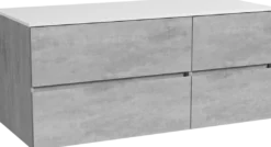 Storke Edge badkamermeubel met Tavola wastafelblad voor waskom(men)