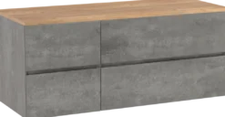 Storke Edge badkamermeubel met Panton wastafelblad voor waskom(men)