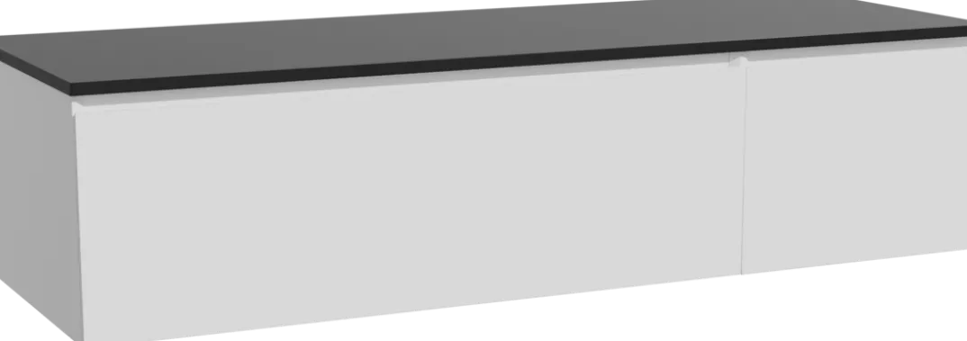 Storke Edge badkamermeubel met Panton wastafelblad voor waskom(men)
