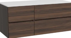 Storke Edge badkamermeubel met Tavola wastafelblad voor waskom(men)