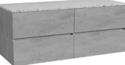 Storke Edge badkamermeubel met Tavola wastafelblad voor waskom(men)