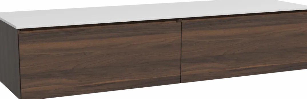 Storke Edge badkamermeubel met Tavola wastafelblad voor waskom(men)