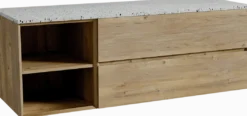 Storke Edge badkamermeubel met Tavola wastafelblad voor waskom(men)
