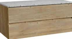 Storke Edge badkamermeubel met Tavola wastafelblad voor waskom(men)