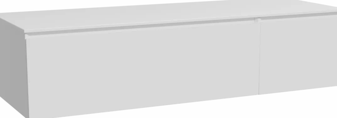 Storke Edge badkamermeubel met Tavola wastafelblad voor waskom(men)