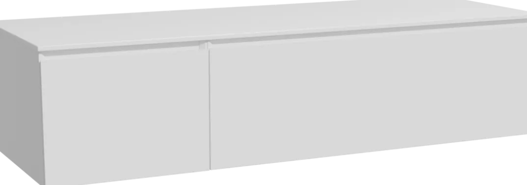 Storke Edge badkamermeubel met Tavola wastafelblad voor waskom(men)