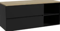 Storke Edge badkamermeubel met Panton wastafelblad voor waskom(men)