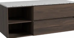 Storke Edge badkamermeubel met Tavola wastafelblad voor waskom(men)
