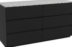 Storke Edge badkamermeubel met Tavola wastafelblad voor waskom(men)