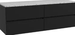Storke Edge badkamermeubel met Tavola wastafelblad voor waskom(men)