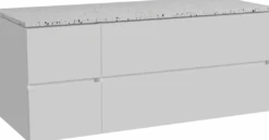 Storke Edge badkamermeubel met Tavola wastafelblad voor waskom(men)