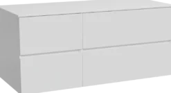 Storke Edge badkamermeubel met Tavola wastafelblad voor waskom(men)