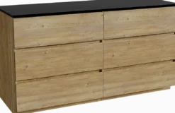 Storke Edge badkamermeubel met Panton wastafelblad voor waskom(men)