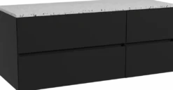 Storke Edge badkamermeubel met Tavola wastafelblad voor waskom(men)