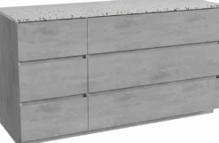 Storke Edge badkamermeubel met Tavola wastafelblad voor waskom(men)