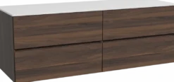 Storke Edge badkamermeubel met Tavola wastafelblad voor waskom(men)