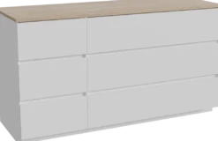 Storke Edge badkamermeubel met Panton wastafelblad voor waskom(men)