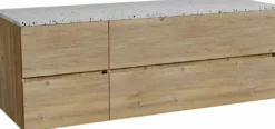 Storke Edge badkamermeubel met Tavola wastafelblad voor waskom(men)