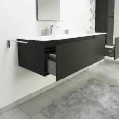 Storke Edge badkamermeubel met Panton wastafelblad voor waskom(men)