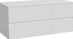 Storke Edge badkamermeubel met Tavola wastafelblad voor waskom(men)