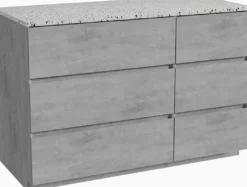 Storke Edge badkamermeubel met Tavola wastafelblad voor waskom(men)
