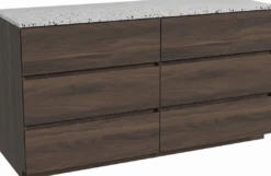 Storke Edge badkamermeubel met Tavola wastafelblad voor waskom(men)