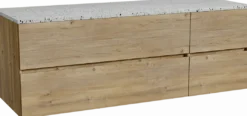 Storke Edge badkamermeubel met Tavola wastafelblad voor waskom(men)